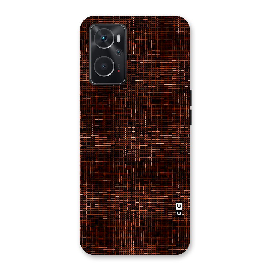 Criss Cross Brownred Pattern Back Case for Oppo K10 4G