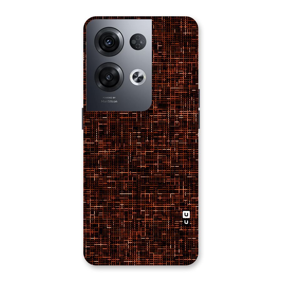 Criss Cross Brownred Pattern Back Case for Oppo Reno8 Pro 5G