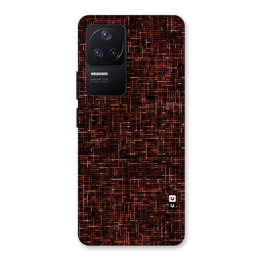 Criss Cross Brownred Pattern Back Case for Poco F4 5G