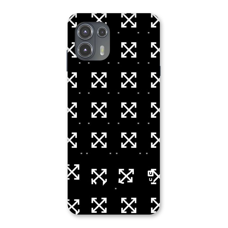 Cross Arrow Black Back Case for Motorola Edge 20 Fusion
