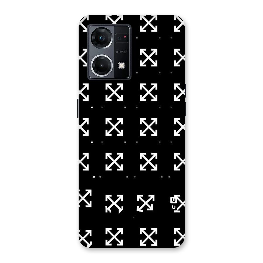 Cross Arrow Black Glass Back Case for Oppo F21 Pro 5G