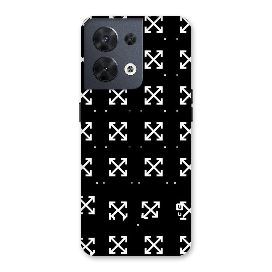 Cross Arrow Black Back Case for Oppo Reno8 5G