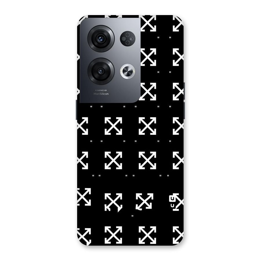 Cross Arrow Black Back Case for Oppo Reno8 Pro 5G
