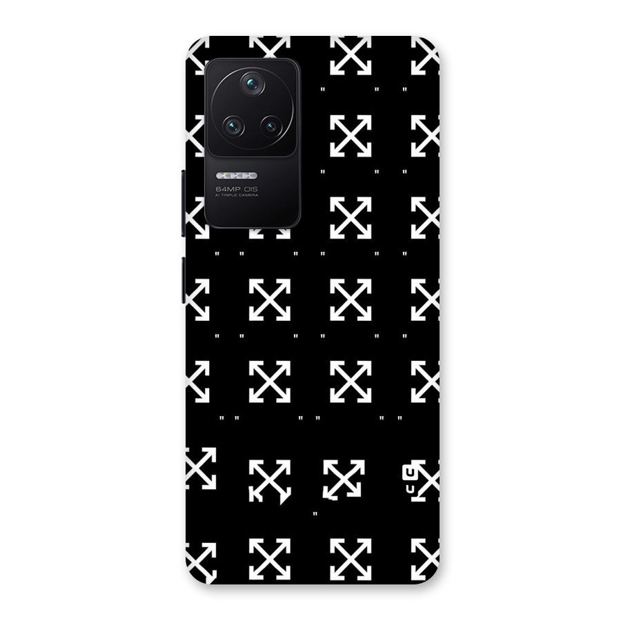 Cross Arrow Black Back Case for Poco F4 5G