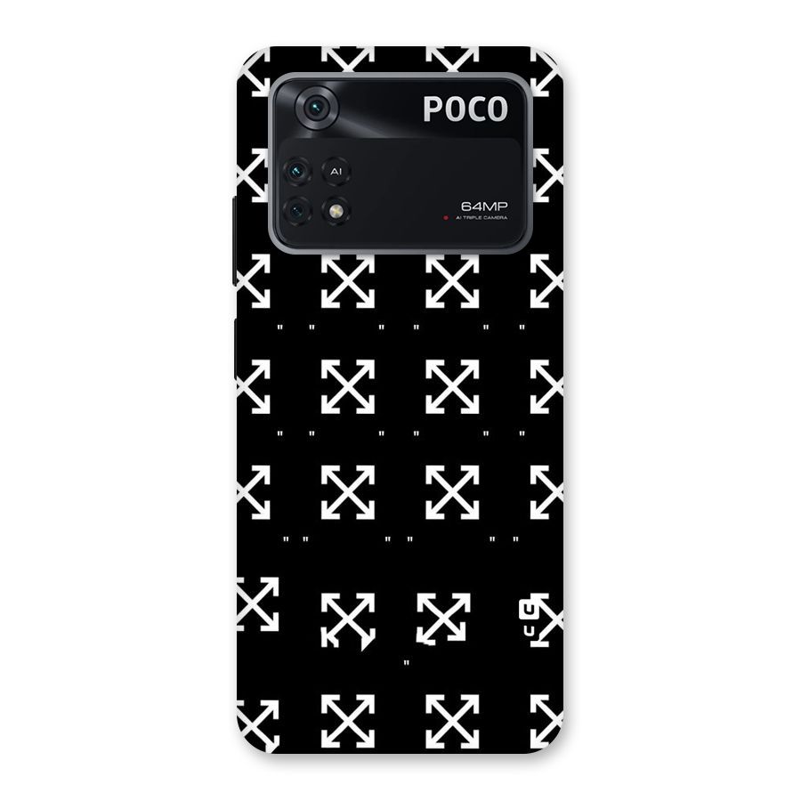 Cross Arrow Black Back Case for Poco M4 Pro 4G