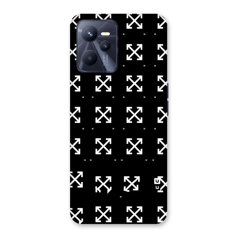 Cross Arrow Black Back Case for Realme C35