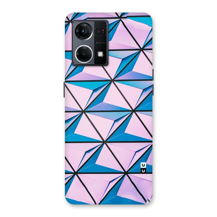 Crystal Abstract Glass Back Case for Oppo F21 Pro 5G