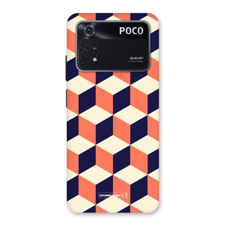 Cube Pattern Back Case for Poco M4 Pro 4G