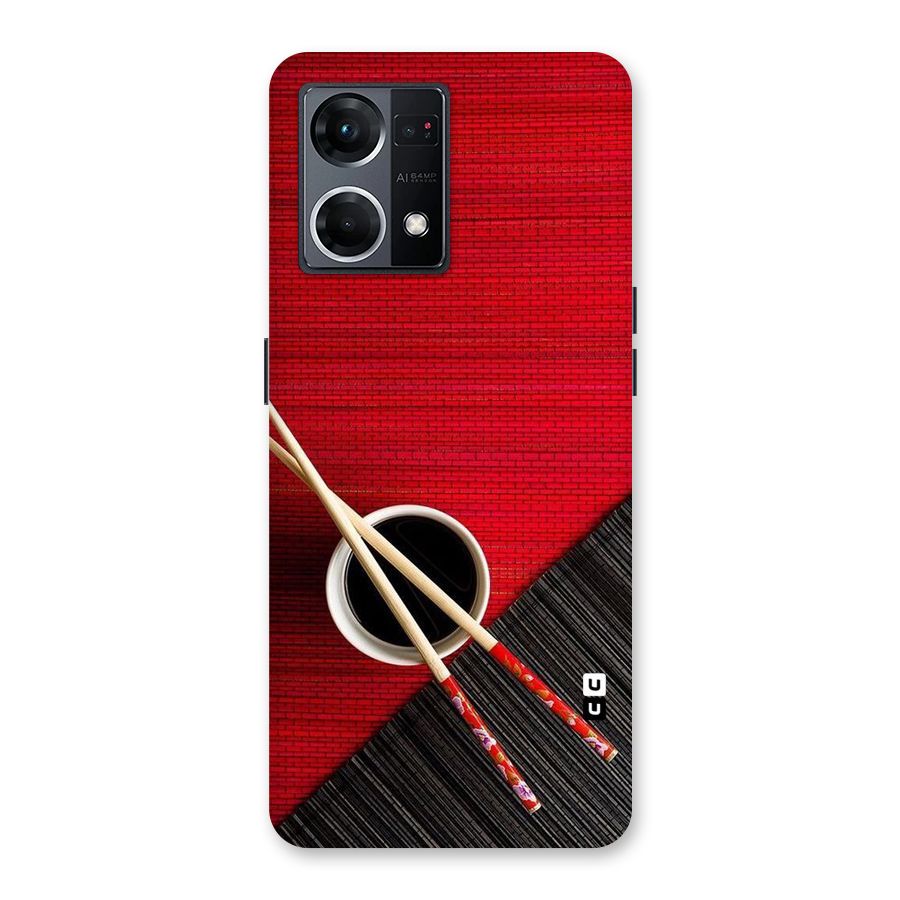Cup Chopsticks Glass Back Case for Oppo F21 Pro 5G