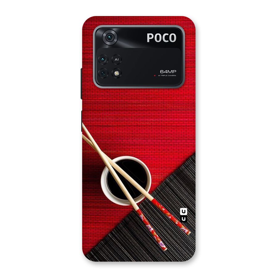 Cup Chopsticks Back Case for Poco M4 Pro 4G