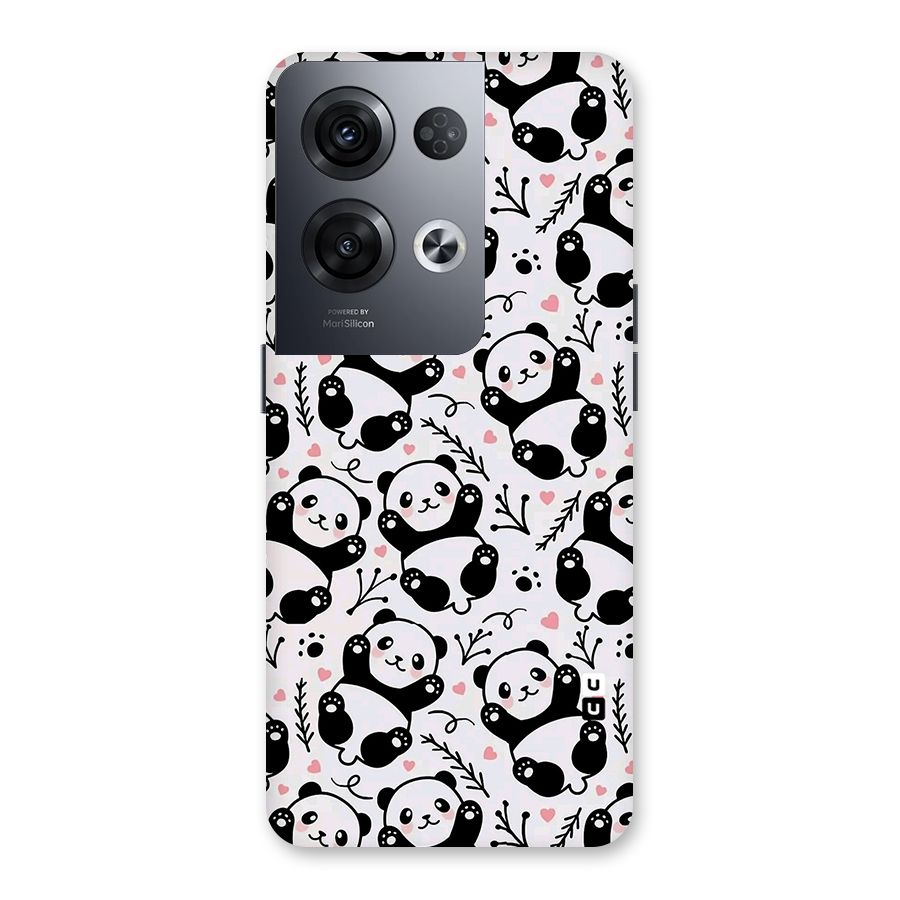 Cute Adorable Panda Pattern Back Case for Oppo Reno8 Pro 5G