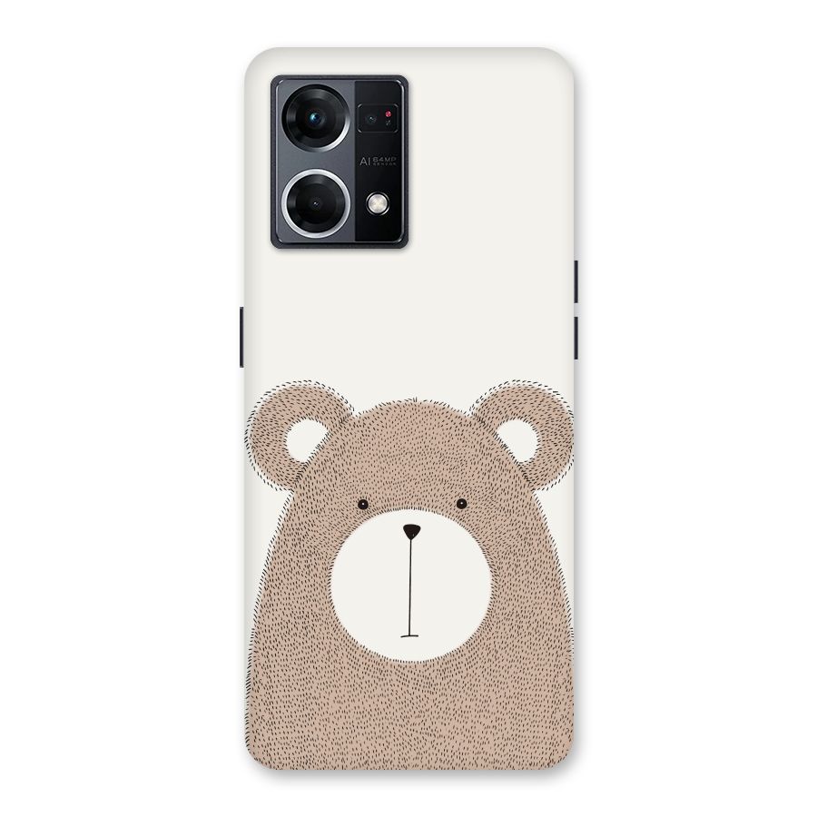 Cute Bear Glass Back Case for Oppo F21 Pro 5G