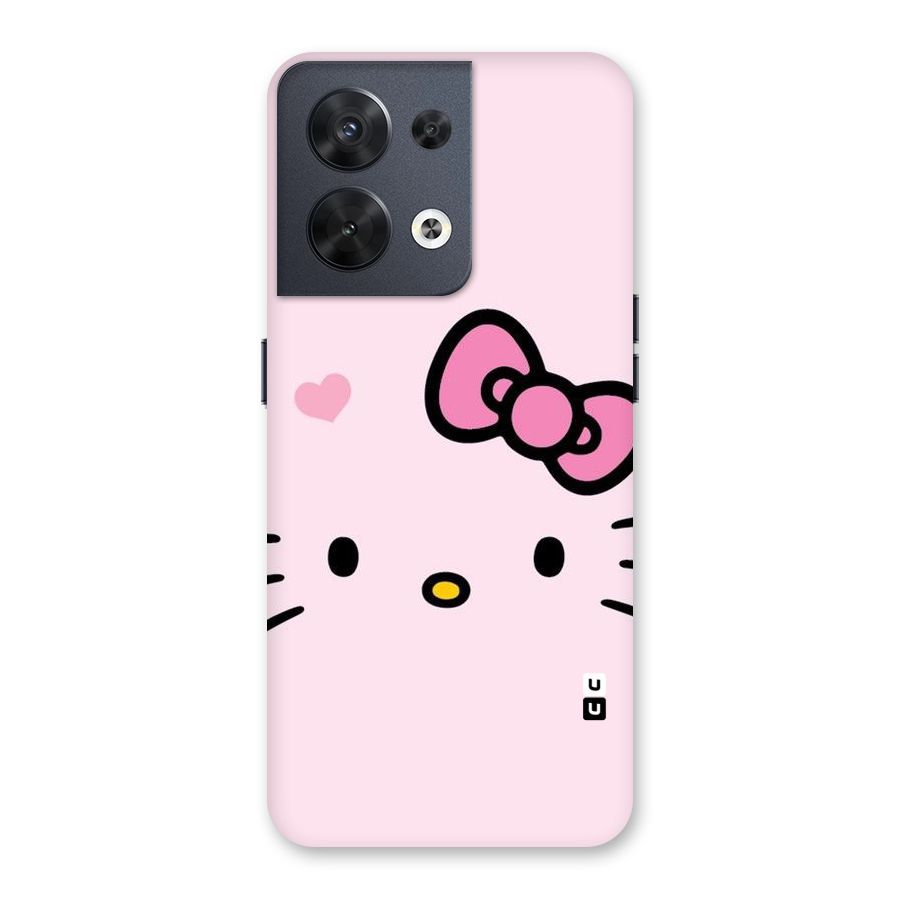 Cute Bow Face Back Case for Oppo Reno8 5G