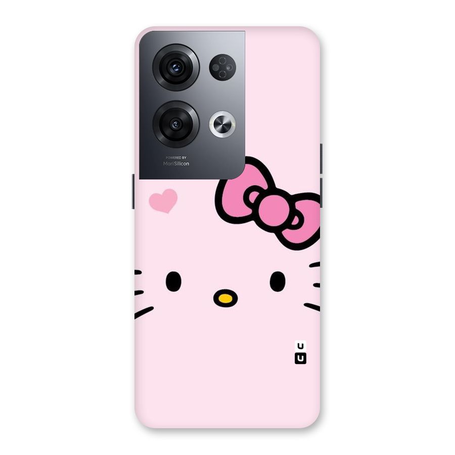 Cute Bow Face Back Case for Oppo Reno8 Pro 5G