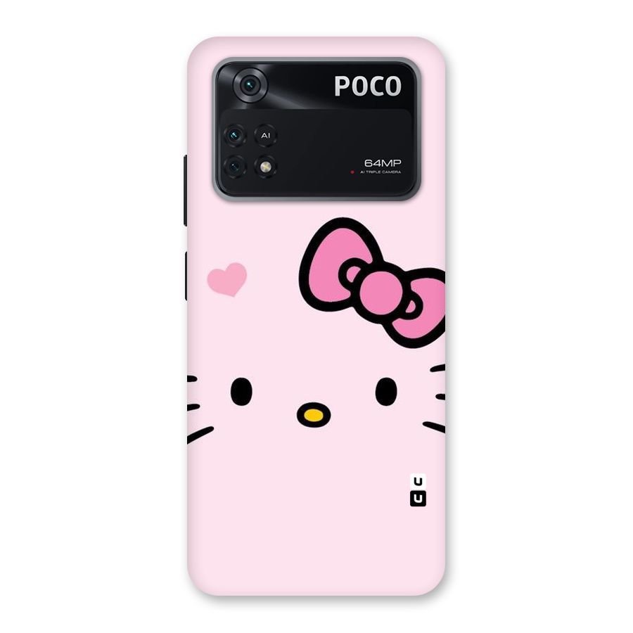 Cute Bow Face Back Case for Poco M4 Pro 4G