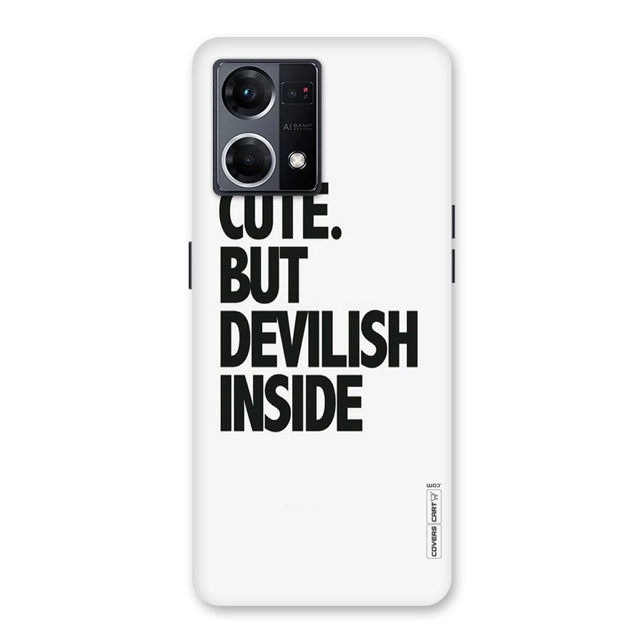 Cute But Devil Glass Back Case for Oppo F21 Pro 5G