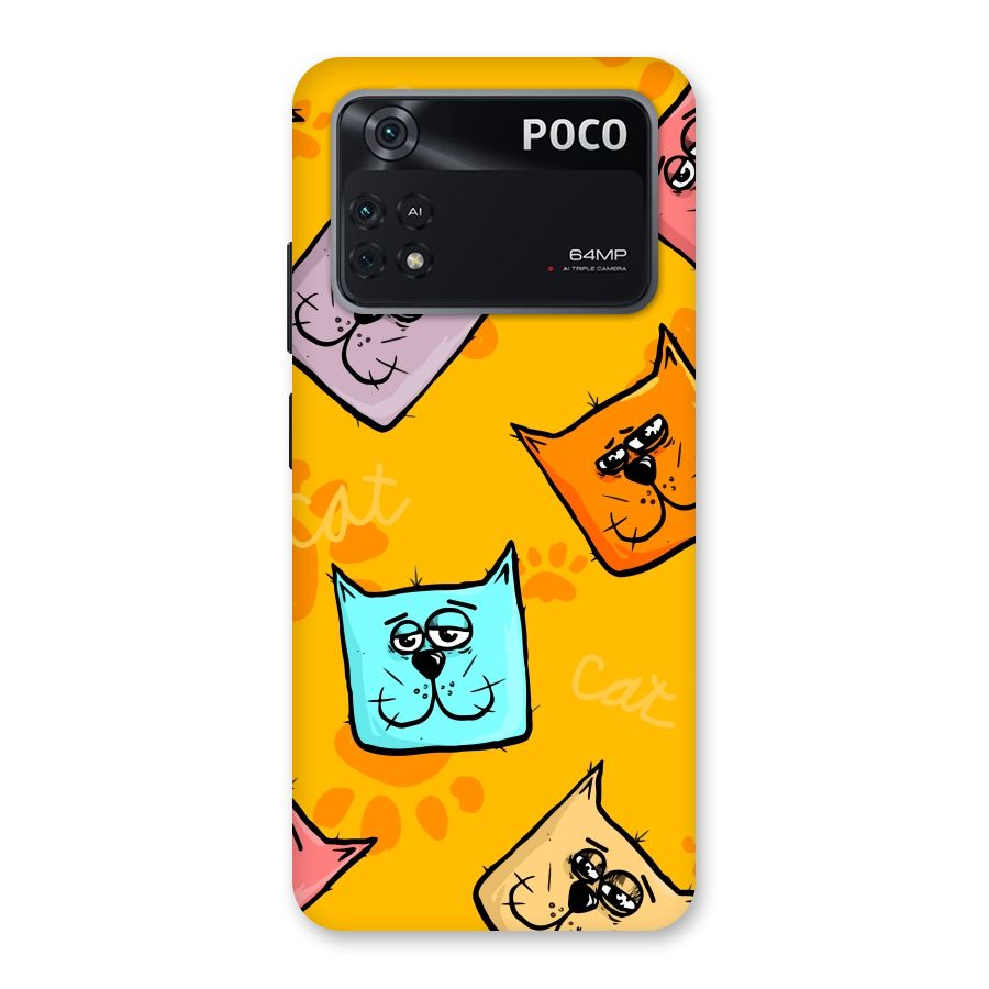 Cute Cat Pattern Back Case for Poco M4 Pro 4G