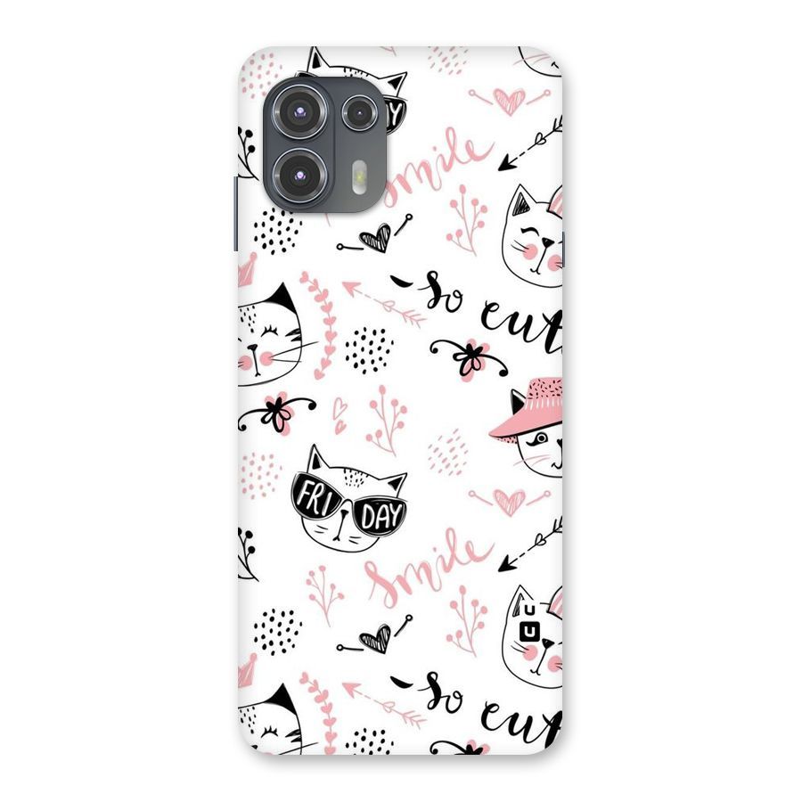 Cute Cat Swag Back Case for Motorola Edge 20 Fusion