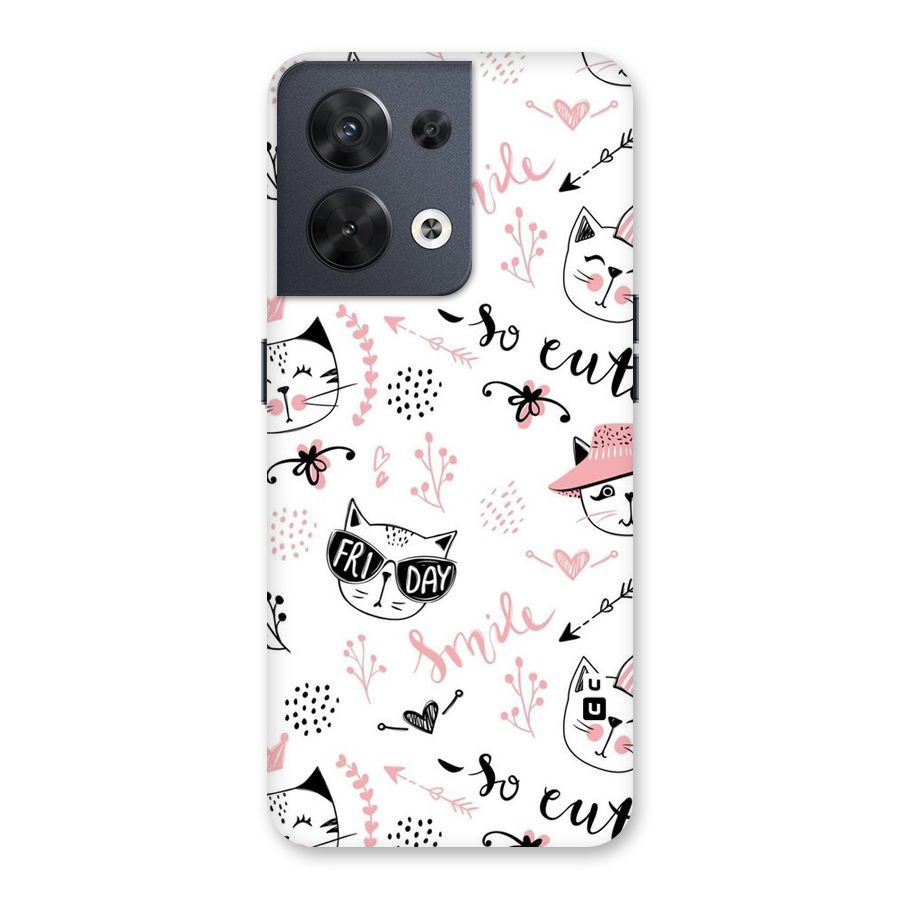 Cute Cat Swag Back Case for Oppo Reno8 5G