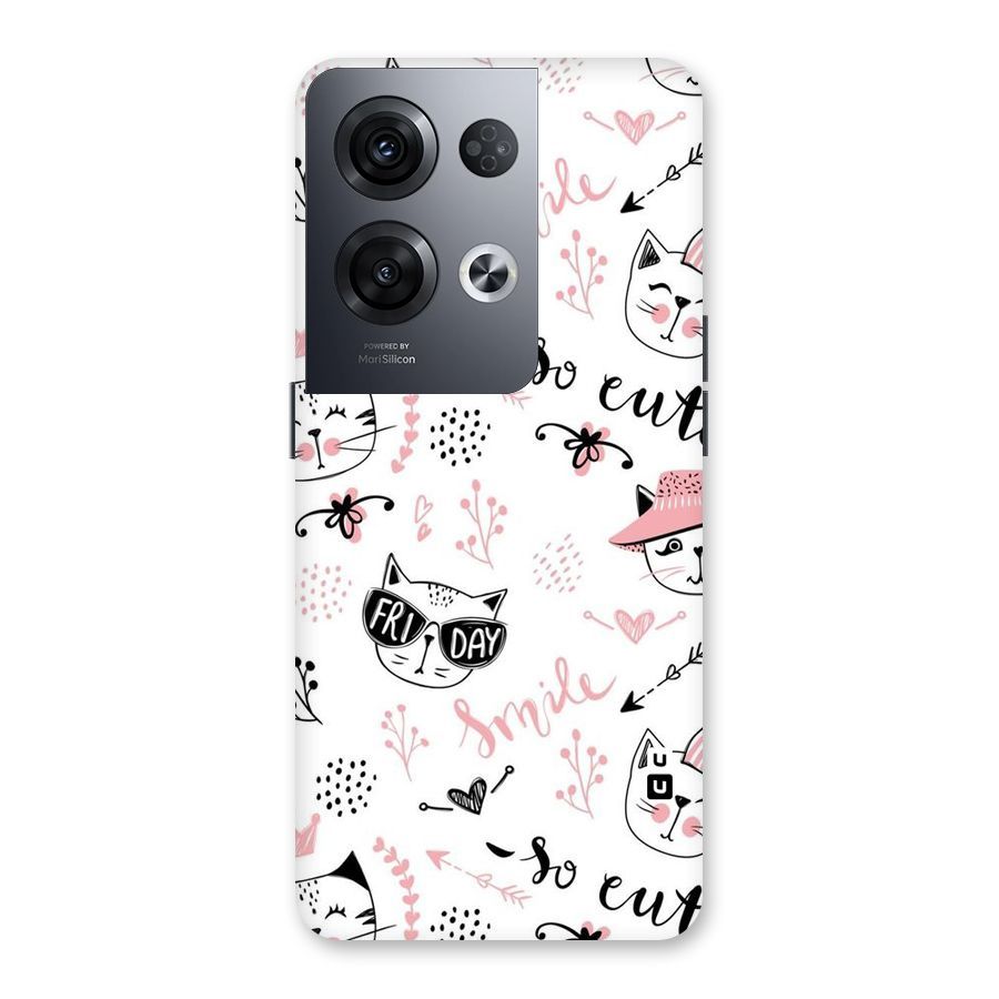 Cute Cat Swag Back Case for Oppo Reno8 Pro 5G