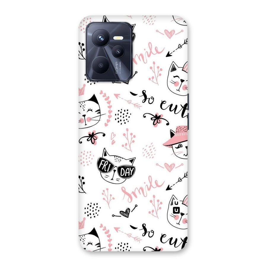Cute Cat Swag Back Case for Realme C35