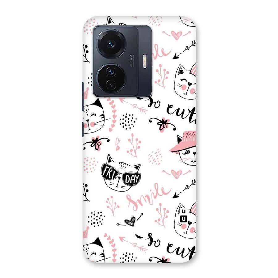 Cute Cat Swag Back Case for Vivo T1 Pro