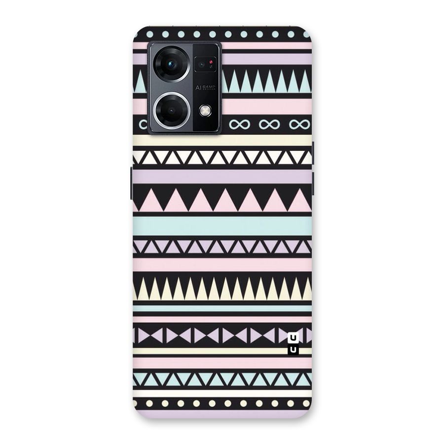 Cute Chev Pattern Glass Back Case for Oppo F21 Pro 5G