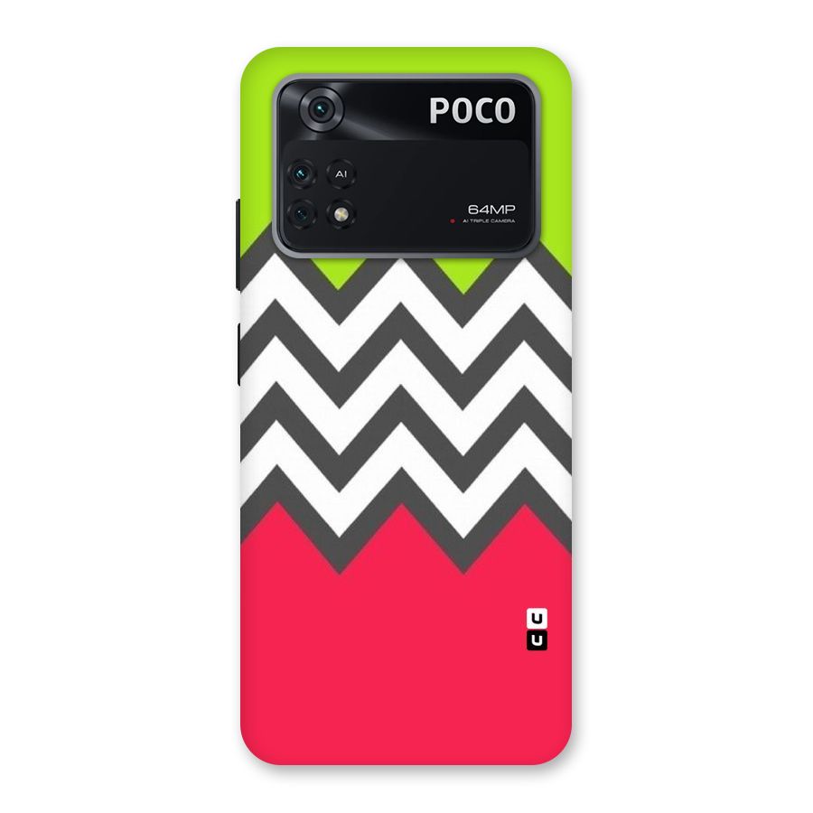 Cute Chevron Back Case for Poco M4 Pro 4G