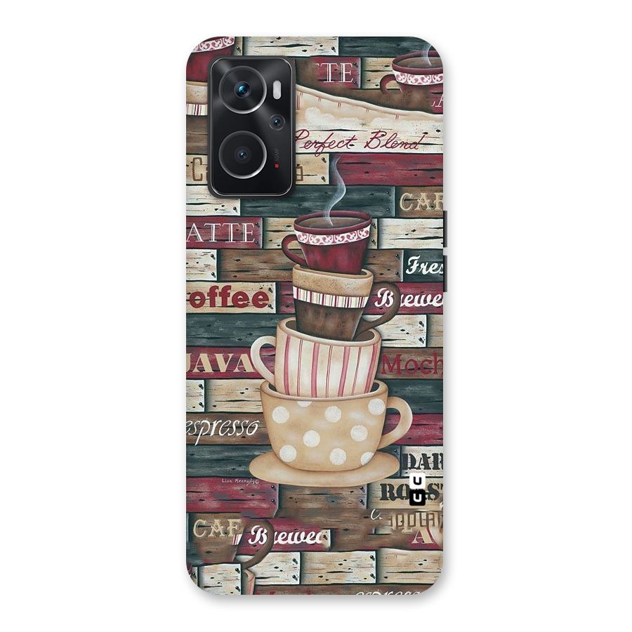 Cute Coffee Cups Back Case for Oppo K10 4G