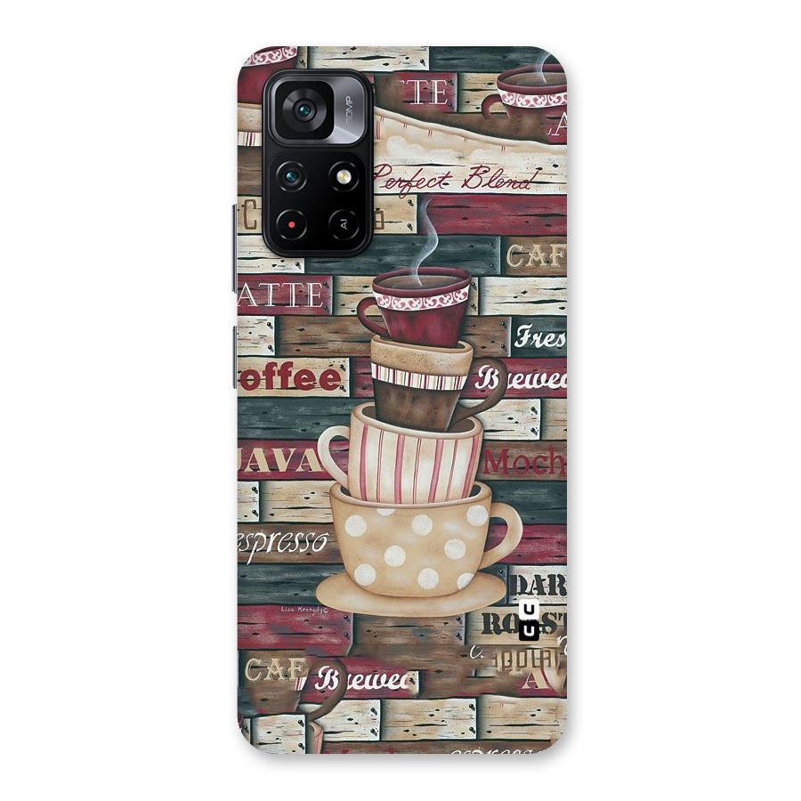 Cute Coffee Cups Back Case for Poco M4 Pro 5G
