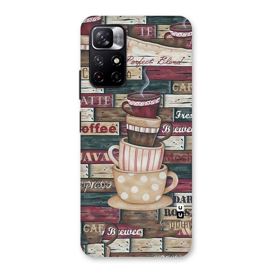 Cute Coffee Cups Back Case for Redmi Note 11T 5G