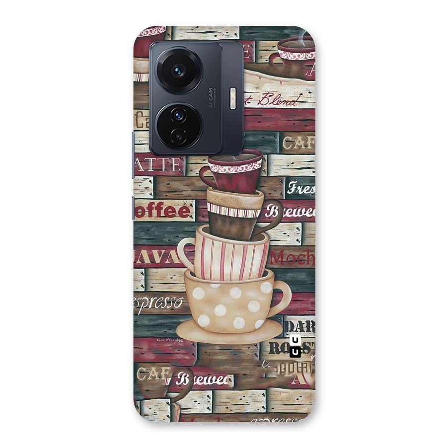 Cute Coffee Cups Back Case for Vivo T1 Pro