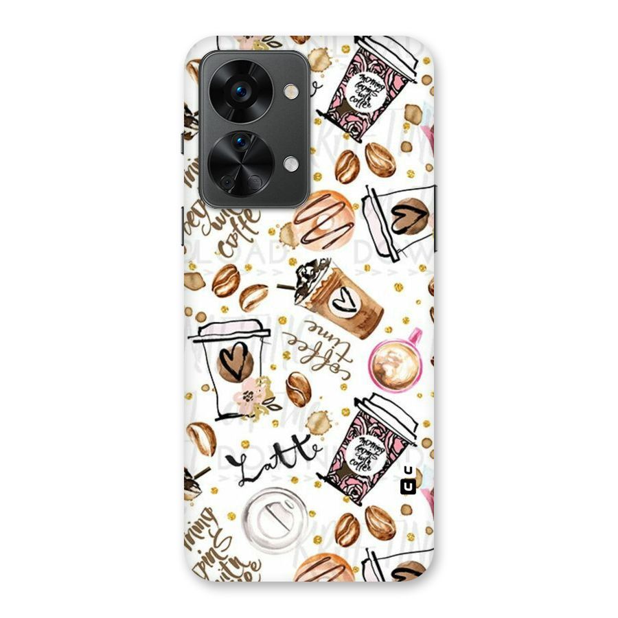 Cute Coffee Pattern Back Case for OnePlus Nord 2T