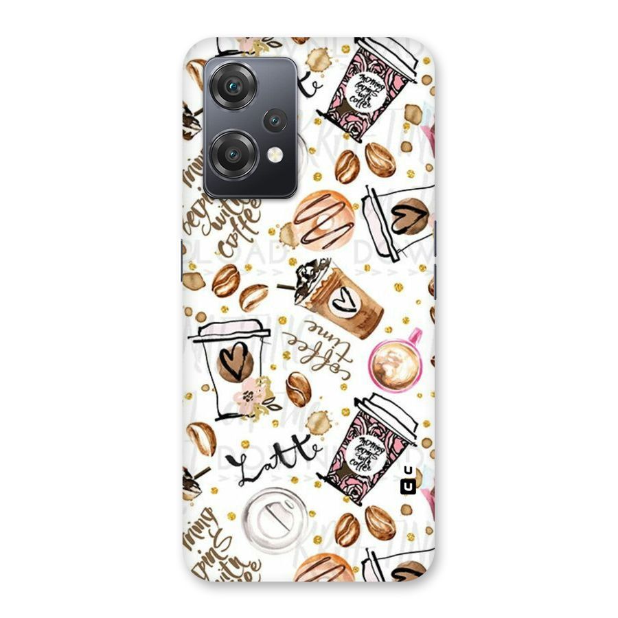 Cute Coffee Pattern Back Case for OnePlus Nord CE 2 Lite 5G