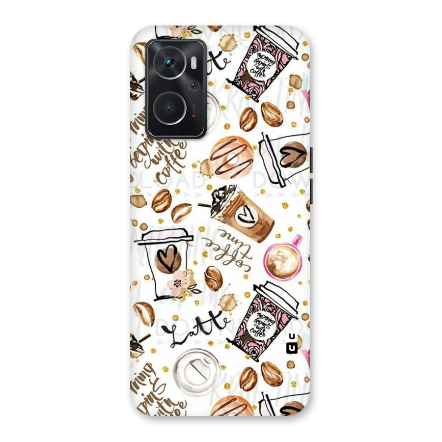 Cute Coffee Pattern Back Case for Oppo K10 4G