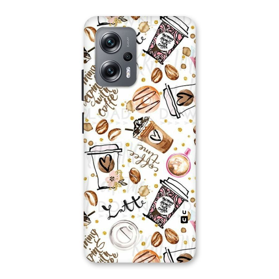 Cute Coffee Pattern Back Case for Redmi K50i