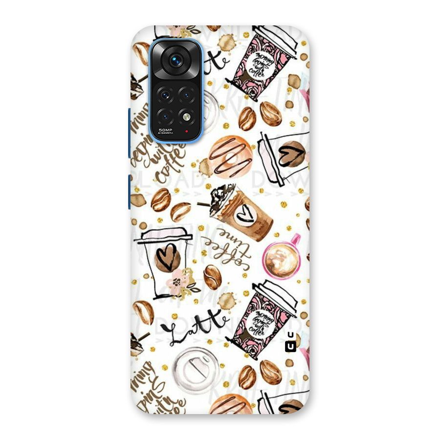 Cute Coffee Pattern Back Case for Redmi Note 11S