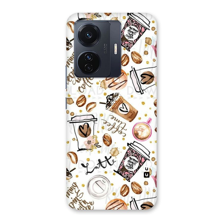 Cute Coffee Pattern Back Case for Vivo T1 Pro