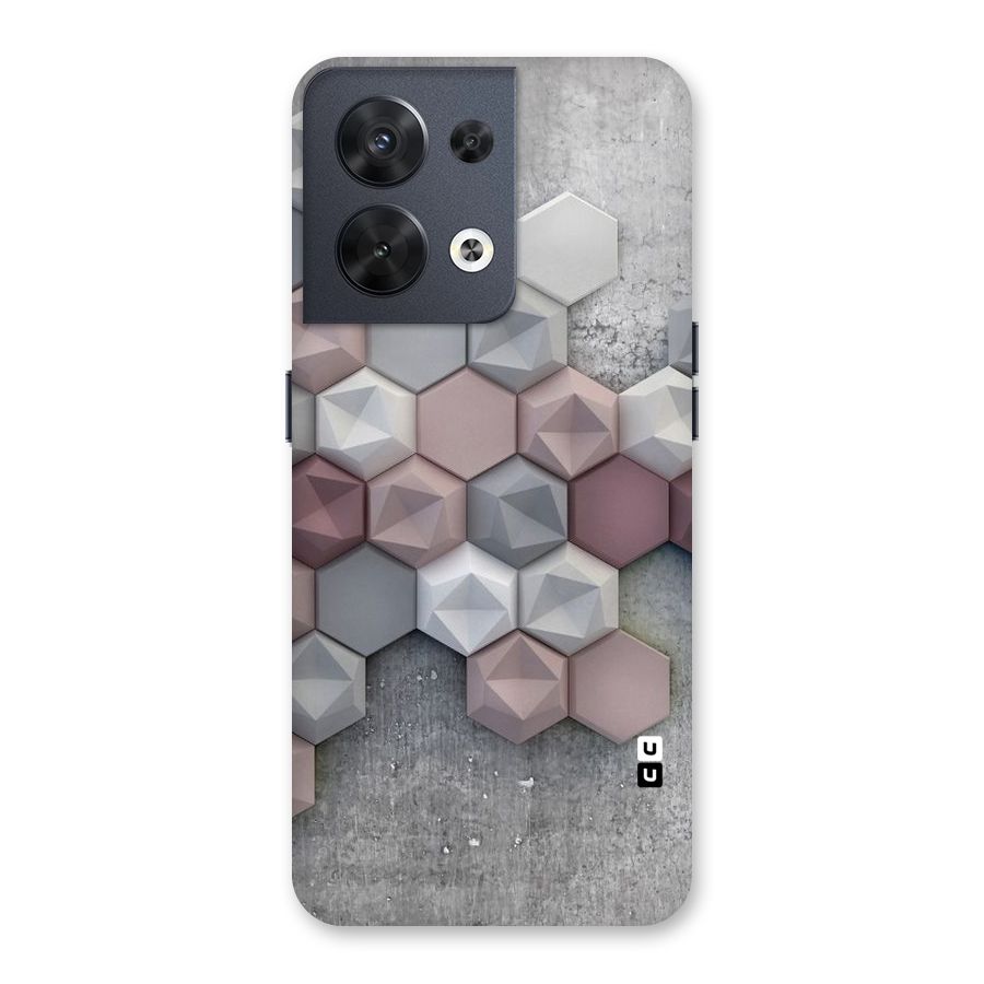 Cute Hexagonal Pattern Back Case for Oppo Reno8 5G
