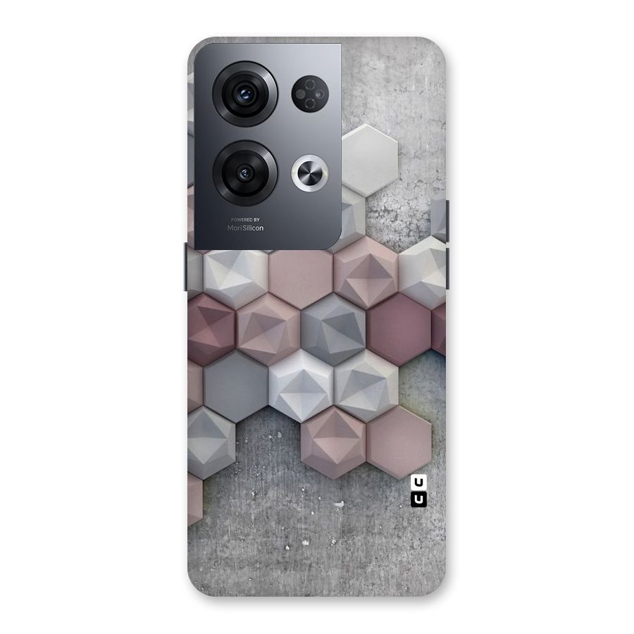 Cute Hexagonal Pattern Back Case for Oppo Reno8 Pro 5G