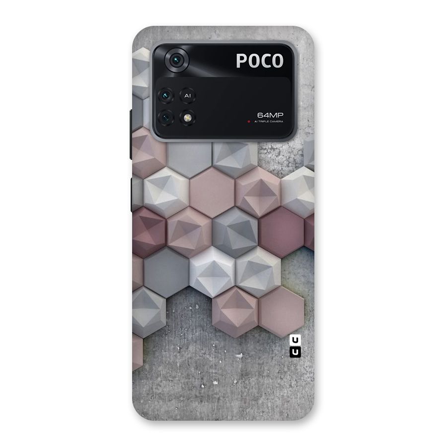 Cute Hexagonal Pattern Back Case for Poco M4 Pro 4G