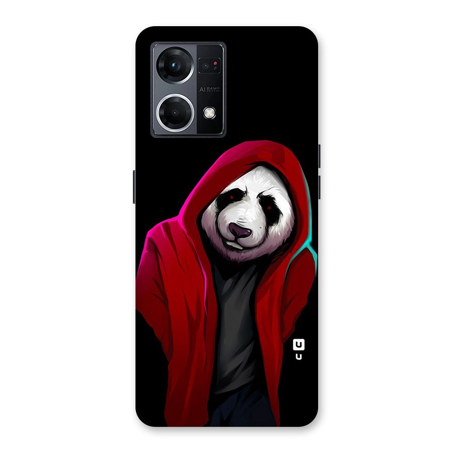 Cute Hoodie Panda Glass Back Case for Oppo F21 Pro 5G