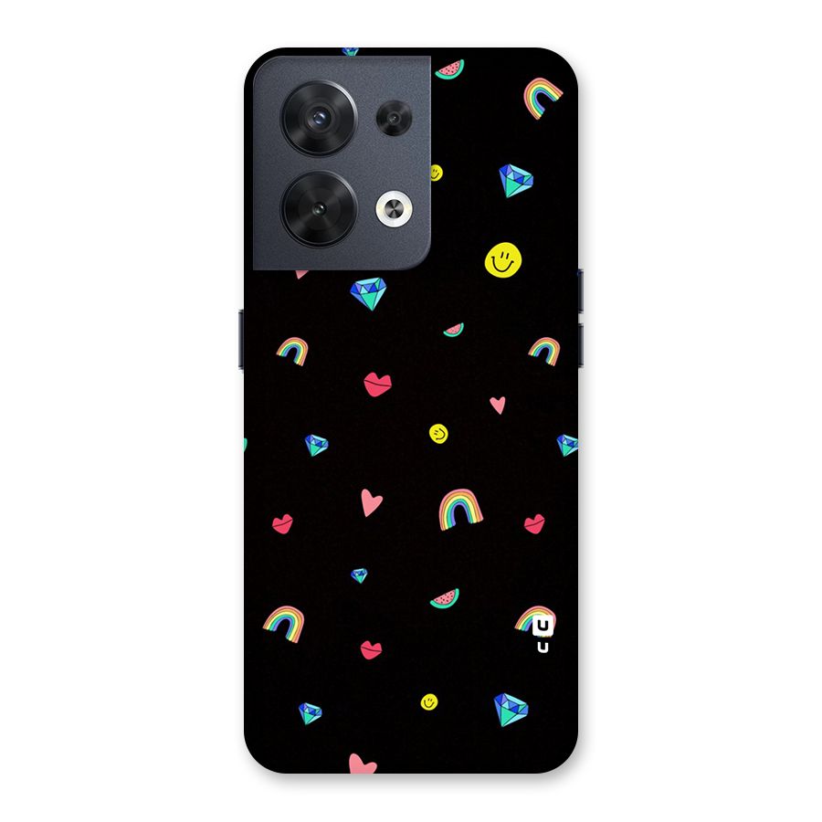 Cute Multicolor Shapes Back Case for Oppo Reno8 5G