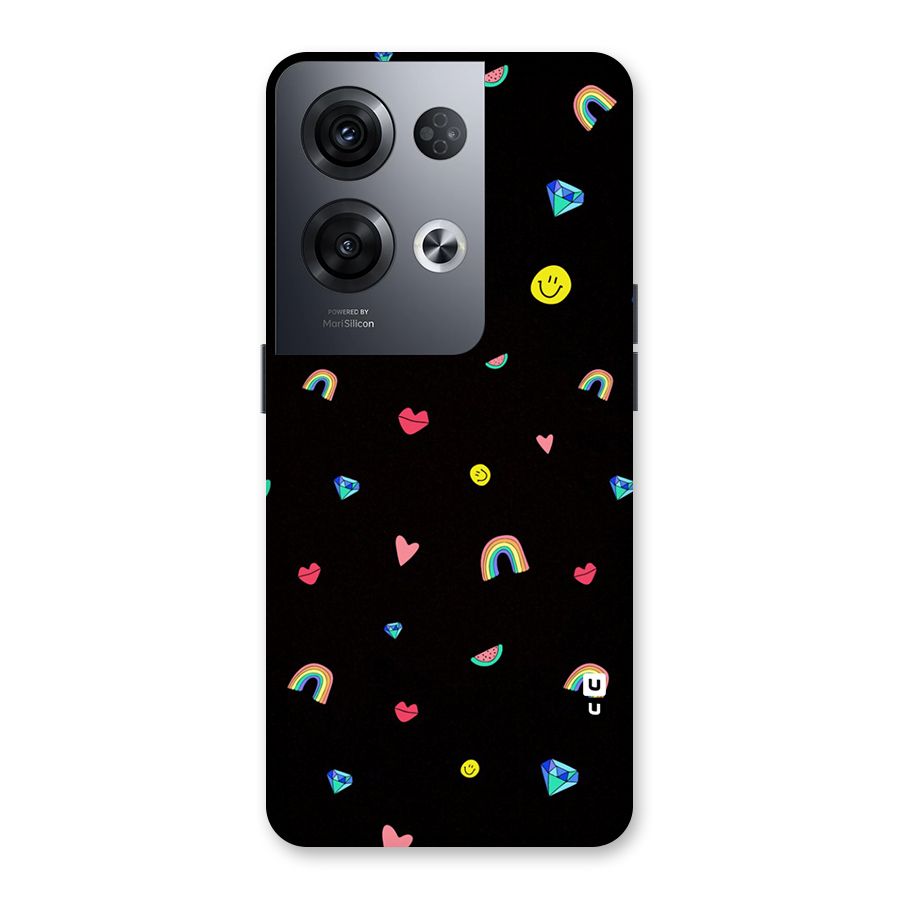 Cute Multicolor Shapes Back Case for Oppo Reno8 Pro 5G