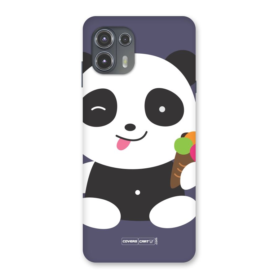 Cute Panda Blue Back Case for Motorola Edge 20 Fusion
