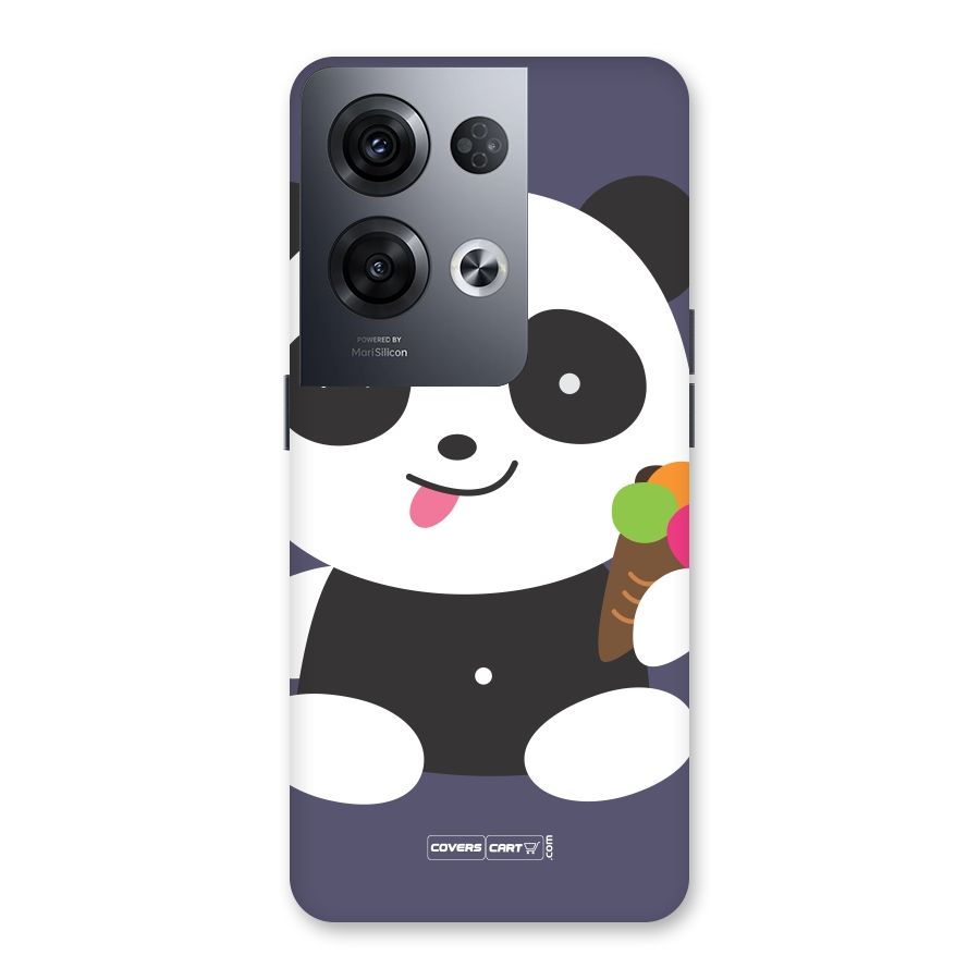 Cute Panda Blue Back Case for Oppo Reno8 Pro 5G