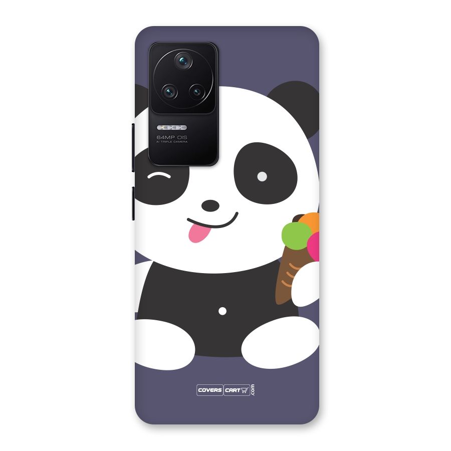 Cute Panda Blue Back Case for Poco F4 5G