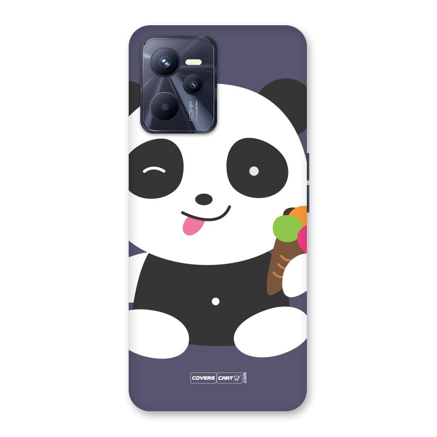 Cute Panda Blue Back Case for Realme C35