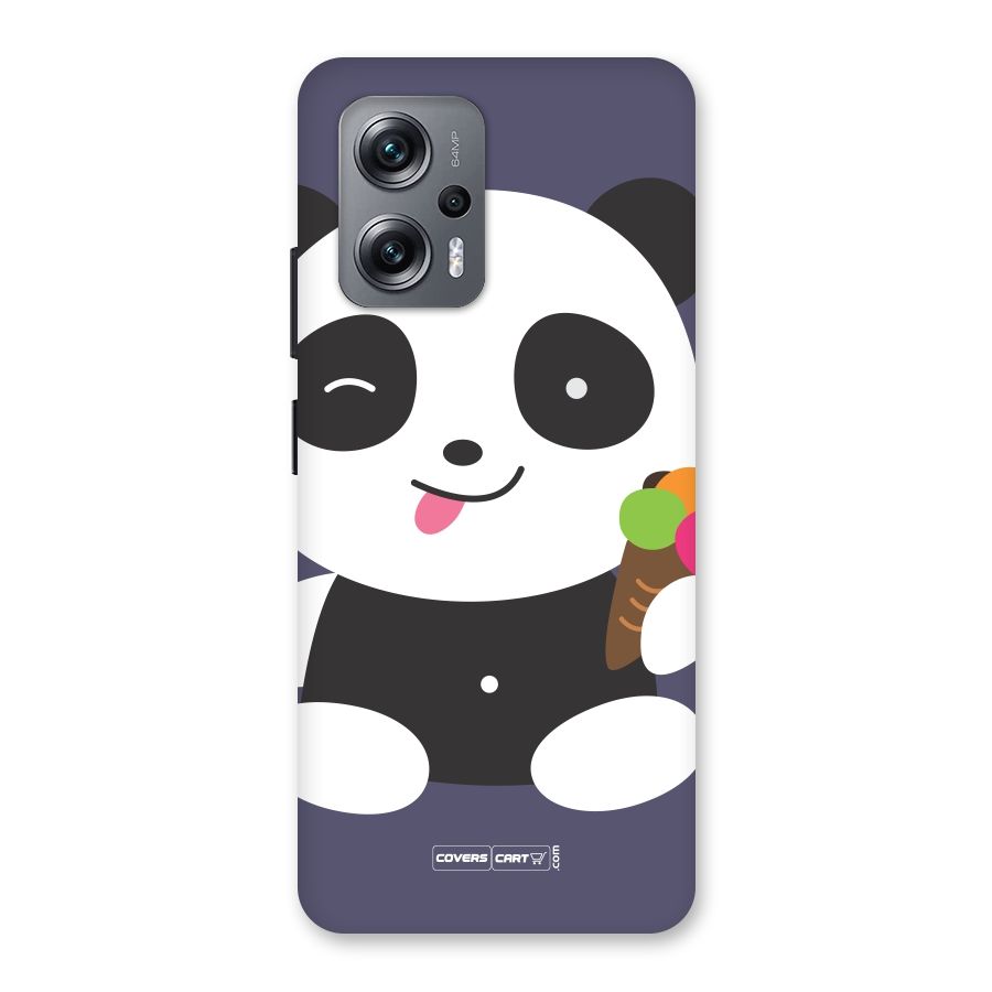Cute Panda Blue Back Case for Redmi K50i