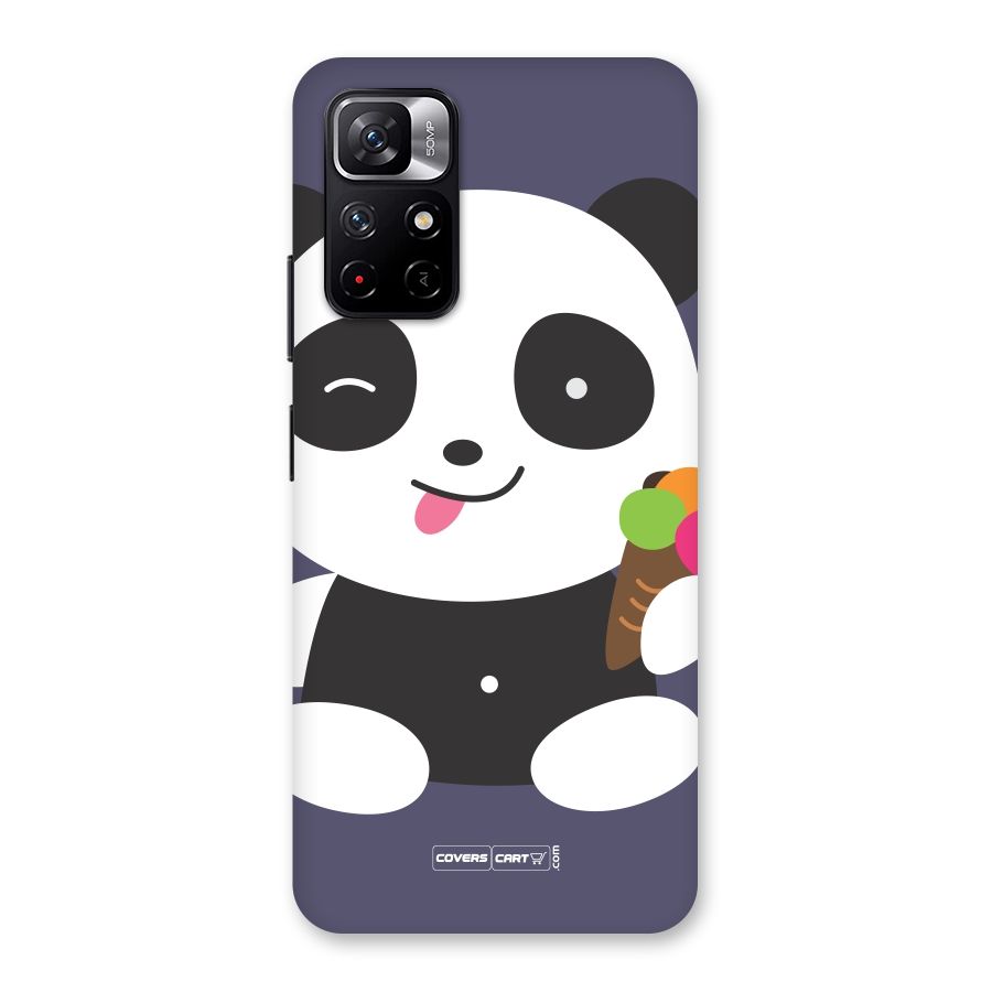 Cute Panda Blue Back Case for Redmi Note 11T 5G